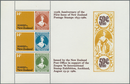 Neuseeland: 1980, 125 Years Stamps In New Zealand Miniature Sheet In A Lot With About 200 Miniature - Lettres & Documents