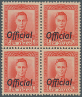 Neuseeland - Dienstmarken: 1938, KGVI Definitive 1d. Scarlet With Opt. ‚Official‘ In A Lot With 45 S - Dienstzegels
