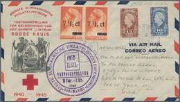 Niederländisch-Indien: 1928/1946, Lot Of Three Airmail Covers With Attractive Frankings To Amsterdam - Nederlands-Indië