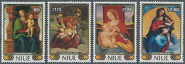 Niue: 1986, Christmas Complete Set Of Four With Different Paintings (Tizian, Raffael Etc.) In An INV - Niue