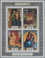 Niue: 1986, Christmas Miniature Sheet With Four Different Paintings (Tizian, Raffael Etc.) In An INV - Niue