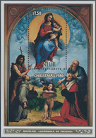 Niue: 1986, Christmas Miniature Sheet With Painting ‚Madonna Of Foligno‘ (Raffael) In A Lot With 900 - Niue