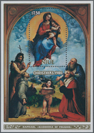 Niue: 1986, Christmas Miniature Sheet With Painting ‚Madonna Of Foligno‘ (Raffael) In A Lot With App - Niue