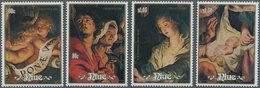 Niue: 1988, Christmas Complete Set Of Four With Different Rubens Paintings In A Lot With About 1.100 - Niue