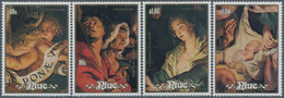 Niue: 1988, Christmas Complete Set Of Four With Different Rubens Paintings In A Lot With About 1.100 - Niue