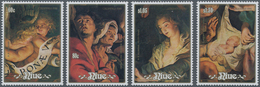 Niue: 1988, Christmas Complete Set Of Four With Rubens Paintings In An INVESTMENT LOT With Approx. 3 - Niue