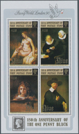 Niue: 1990, 150 Years Of Stamps Miniature Sheet With Four Different Rembrandt Paintings In A Lot Wit - Niue