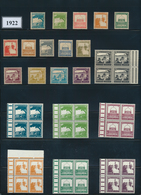 Palästina: 1918-28 Collection Of Mint And Used Stamps From 1st Issues (ultramarine) With Pictorial S - Palestina