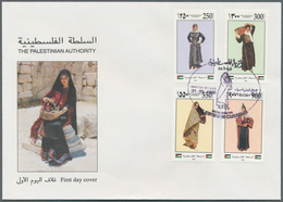 Palästina: 1994/2001, Stock Of Ca. 2000 FDC Of 33 Different Issues Including Souvenier Sheets In Qua - Palestine