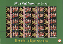 Papua Neuguinea: 2007. Lot With 500 Sheets ORCHIDS 0.85k With Personalised Ornamental Label TROBRIAN - Papoea-Nieuw-Guinea