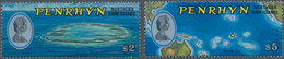 Penrhyn: 1975, Definitives Complete Set Of Two $2 Penrhyn Atoll And $5 Map Of Oceania In A Lot With - Penrhyn