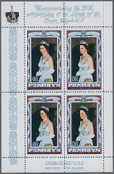 Penrhyn: 1977, Silver Jubilee QEII Complete Set Of Three In A Lot With 70 Sheetlet Sets Of Four (= 2 - Penrhyn