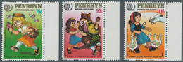 Penrhyn: 1985, International Youth Year Complete Set Of Three With Illustrations Of Fairytales From - Penrhyn
