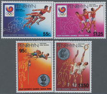 Penrhyn: 1988, Summer Olympics Seoul Complete Set Of Four (running, High Jumping, Shot-putting And T - Penrhyn