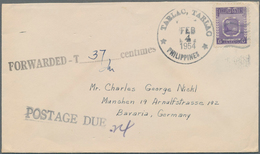 Philippinen: 1953-56 Group Of 20 Covers To Germany, With Various Frankings, Registered Mail, Insuffi - Philippines