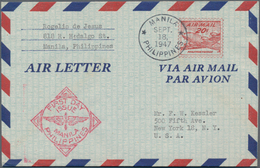 Philippinen - Ganzsachen: From 1947 - Aerogrammes: Collection Of 120 Air Letter Sheets, Almost All U - Filippijnen