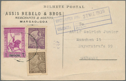 Portugiesisch-Indien: 1930's-1950's, 90 Covers And Postcards, Most Of Them Used Within India, Few To - India Portuguesa