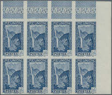 Reunion: 1938, Definitives "Pictorials", 1.75fr. "Waterfall" IMPERFORATE, Lot Of 20 Stamps (top Marg - Gebruikt