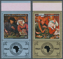 Ruanda: 1969, African Development Bank (BAD/ADB) Complete Set Of Two With Paintings From Metsys And - Other & Unclassified