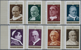 Ruanda: 1970, First Vatican Council Complete Set Of Eight Showing Different Popes (Paul VI., Johanne - Other & Unclassified