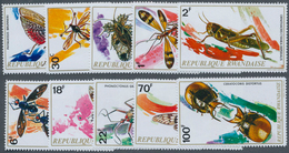 Ruanda: 1973, Insects Complete Set Of Ten With Different Insects Incl. Beetles, Butterflies And Moth - Other & Unclassified