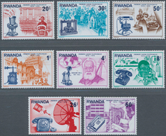 Ruanda: 1976, 100 Years Telephone Complete Set Of Eight In A Lot With 400 Sets Mostly In Part Sheets - Otros & Sin Clasificación