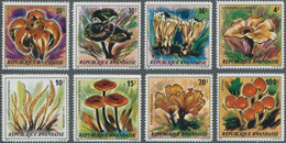 Ruanda: 1980, Mushrooms Complete Set Of Eight From 20c. To 100fr. In A Lot With About 220 Complete S - Other & Unclassified