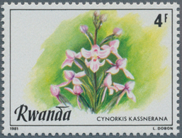 Ruanda: 1981, Flowers Complete Set Of Ten In An Investment Lot With About 950 Sets Mostly In Part/co - Other & Unclassified