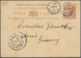 St. Lucia: 1881/1957 (ca.), Duplicated Accumulation With About 185 Unused And Nine Poor Used Postcar - St.Lucia (...-1978)