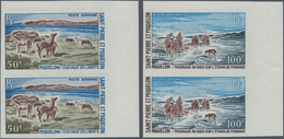 St. Pierre Und Miquelon: 1969, Tourism Airmail Stamps 50fr. Horses And 100fr. Wood Transport In A Lo - Other & Unclassified