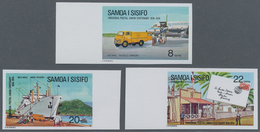 Samoa: 1974, 100 Years Of United Postal Union (UPU) 8s. Airport/airplane, 20s. Harbour/freighter And - Samoa