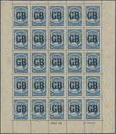 SCADTA - Länder-Aufdrucke: 1923, Great Britain "GB", Black Machine Overprint On 30c. Blue, 1.600 Min - Aviones