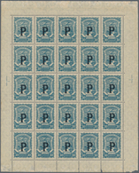 SCADTA - Länder-Aufdrucke: 1923, Panama "P", Black Machine Overprint On 30c. Blue, 6.000 Mint Stamps - Flugzeuge