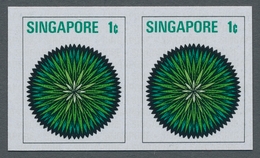 Singapur: 1973, Flowers And Fruits Defintives Complete Set Of 13 In A Lot With About 50 IMPERFORATE - Singapour (...-1959)