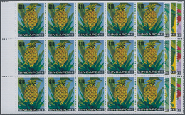 Singapur: 1973, Flowers And Fruits Defintives Complete Set Of 13 In An Investment Lot Of About 700 C - Singapore (...-1959)