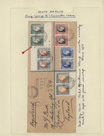 Südafrika: 1900/1950 (ca.), Collection Of Apprx. 150 Entires In Two Volumes On Written Up Pages, Off - Oblitérés
