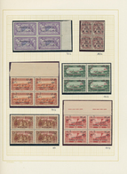 Syrien: 1923/1926, INVERTED/DOUBLE OVERPRINTS, Petty U/m Collection Of Six BLOCKS OF FOUR With Inver - Syria