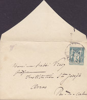 France 'Petite' Postal Stationery Ganzsache Entier 5c. Allegorie PARIS 1901 Cover Lettre Keine (No) Druckdatum - Standard Covers & Stamped On Demand (before 1995)