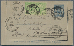 Tunesien: 1855/1930 (ca.), Unusual Accumulation With 16 Covers And Used Postal Stationeries With Man - Covers & Documents