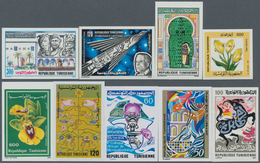 Tunesien: 1971/1991 (ca.), Accumulation With Approx. 9.000 Only IMPERFORATE Stamps With Many In Larg - Cartas & Documentos