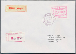 Tunesien - Automatenmarken: 1992/1994: Very Large Lot Of Appr. 3000 FDC / Covers, 20000 ATM And Abou - Sonstige & Ohne Zuordnung