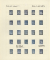 Venezuela: 1859/1860, Specialised Collection Of The 1r. Blue, Neatly Arranged On Written Up Pages Wi - Venezuela