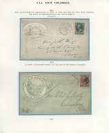 Vereinigte Staaten Von Amerika: 1851/1930, HOUSE OF REPRESENTATIVES / SENAT CHAMBERS, A Scarce Colle - Cartas & Documentos