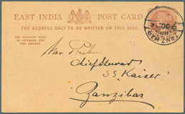 Zanzibar - Ganzsachen: 1895-96: Twelve Early Postal Stationery Cards, Envelopes And Wrappers All Ind - Zanzibar (...-1963)