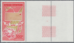 Zentralafrikanische Republik: 1974, 100 Years Of World Postal Union (UPU) 500fr. Showing Letter And - Zentralafrik. Republik