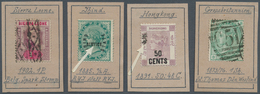 Britische Kolonien: 1865/1930 (ca.), Assortment Of 30 Stamps, Comprising Eg. GB Used Abroad, Varieti - Otros & Sin Clasificación