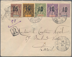 Französische Kolonien: 1898/1933, Lot With Over 50 Covers, Cards And Postal Stationery Envelope From - Autres & Non Classés