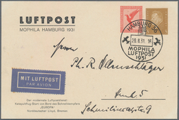 Flugpost Deutschland: 1912/1994, Partie Von 14 Briefen Und Karten, Meist Bis 50er Jahre, Dabei Dreim - Correo Aéreo & Zeppelin