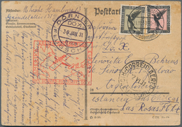 Flugpost Deutschland: 1930/31, Flugschiff DO X, Vier Belege, Dabei Karte Ab Friedrichshafen / 21.11. - Luchtpost & Zeppelin