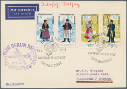 Flugpost Deutschland: 1955/1965, Sammlung Von 100 Augenscheinlich Nur Verschiedenen Erst- Und Sonder - Luft- Und Zeppelinpost